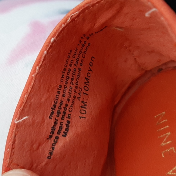 Nine West ballet flats womens size 10 peach orange color - Picture 3 of 4